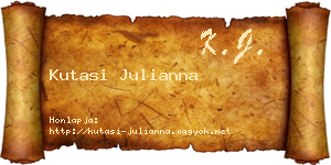 Kutasi Julianna névjegykártya